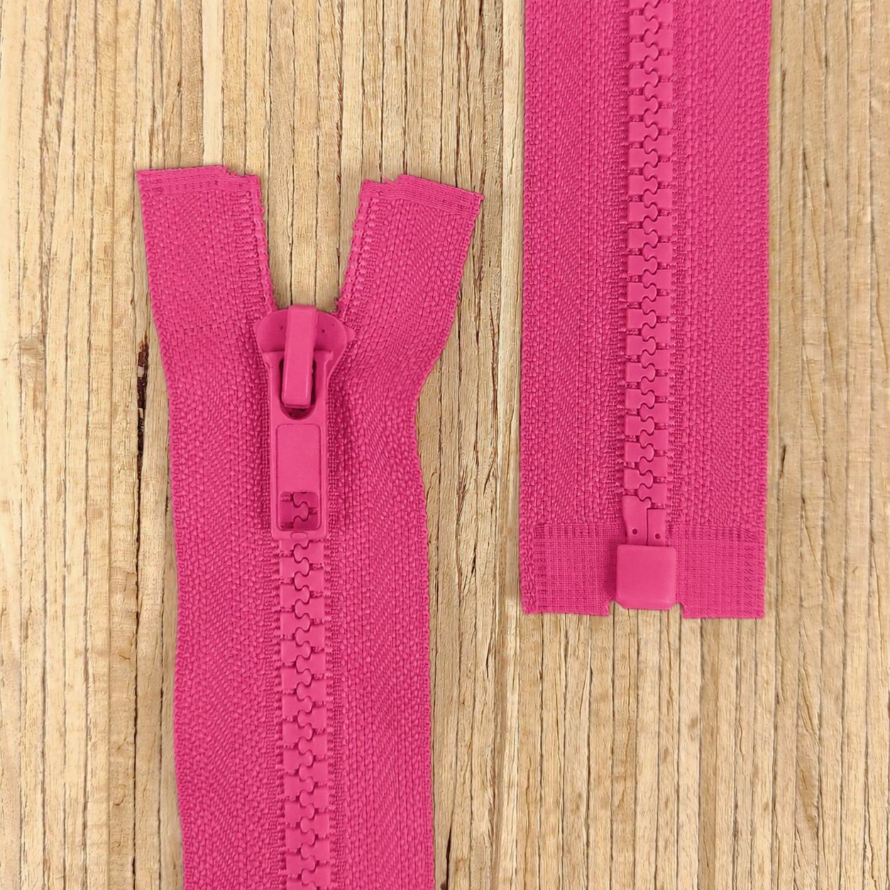 Jacken Reißverschluss teilbar 65cm - pink 145 – Bild 1