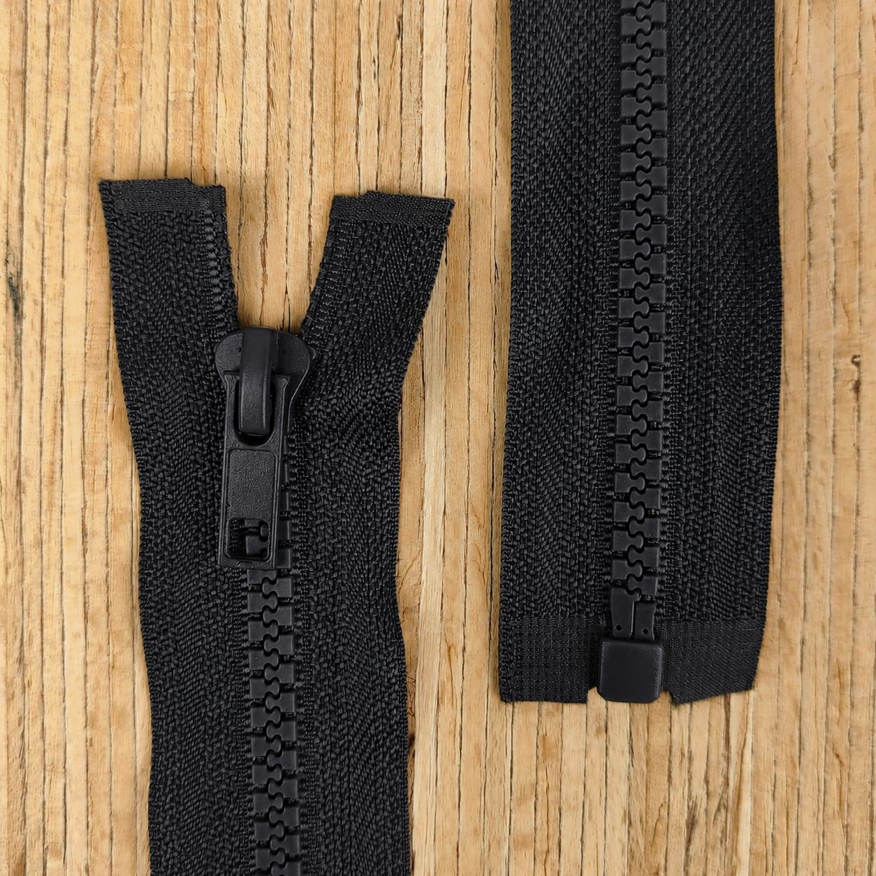 Jacken Reißverschluss teilbar 40cm - schwarz 322 – Bild 1