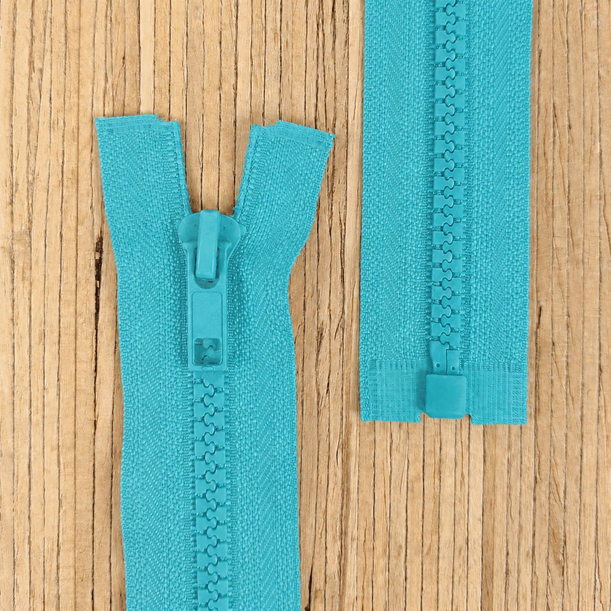 Jacken Reißverschluss teilbar 60cm - türkisblau 207 – Bild 1