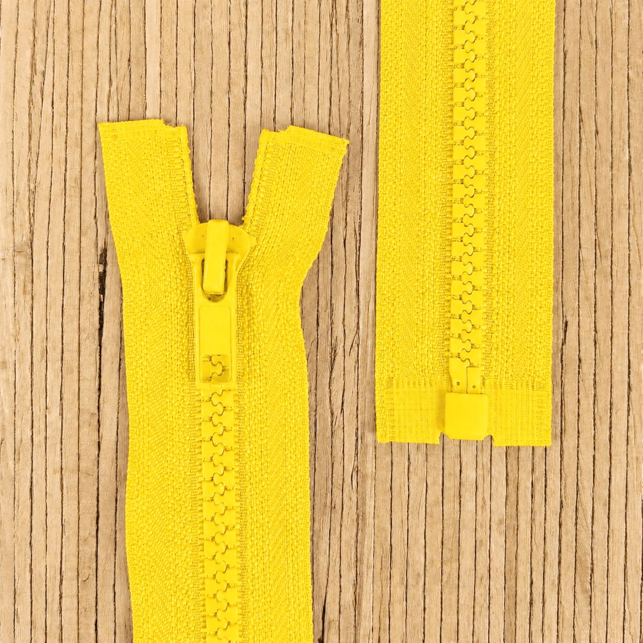 Jacken Reißverschluss teilbar 60cm - zitronengelb (abverkauf) – Bild 1