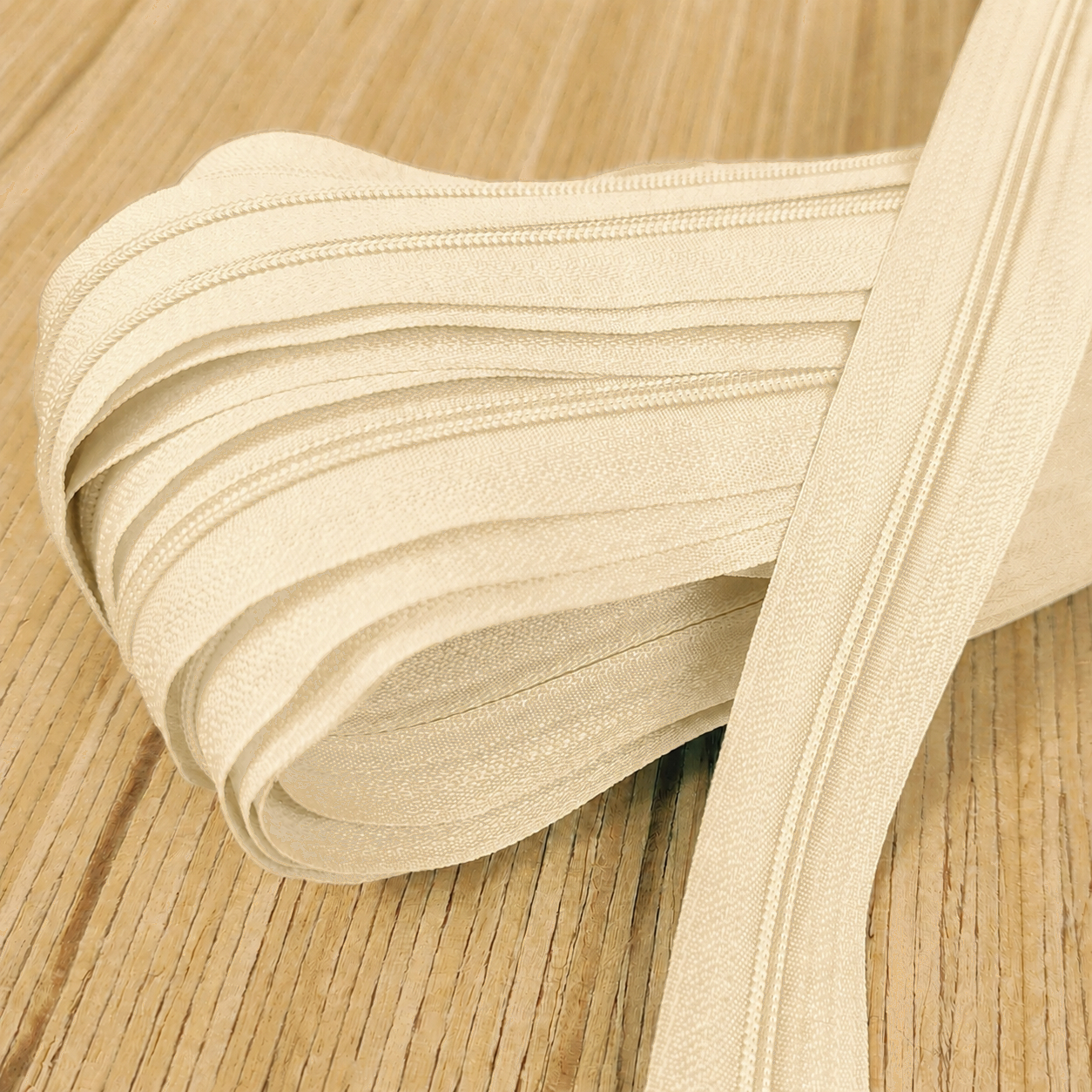 Spiralreißverschluss endlos 3mm (ohne Zipper) - creme 103 – Bild 1