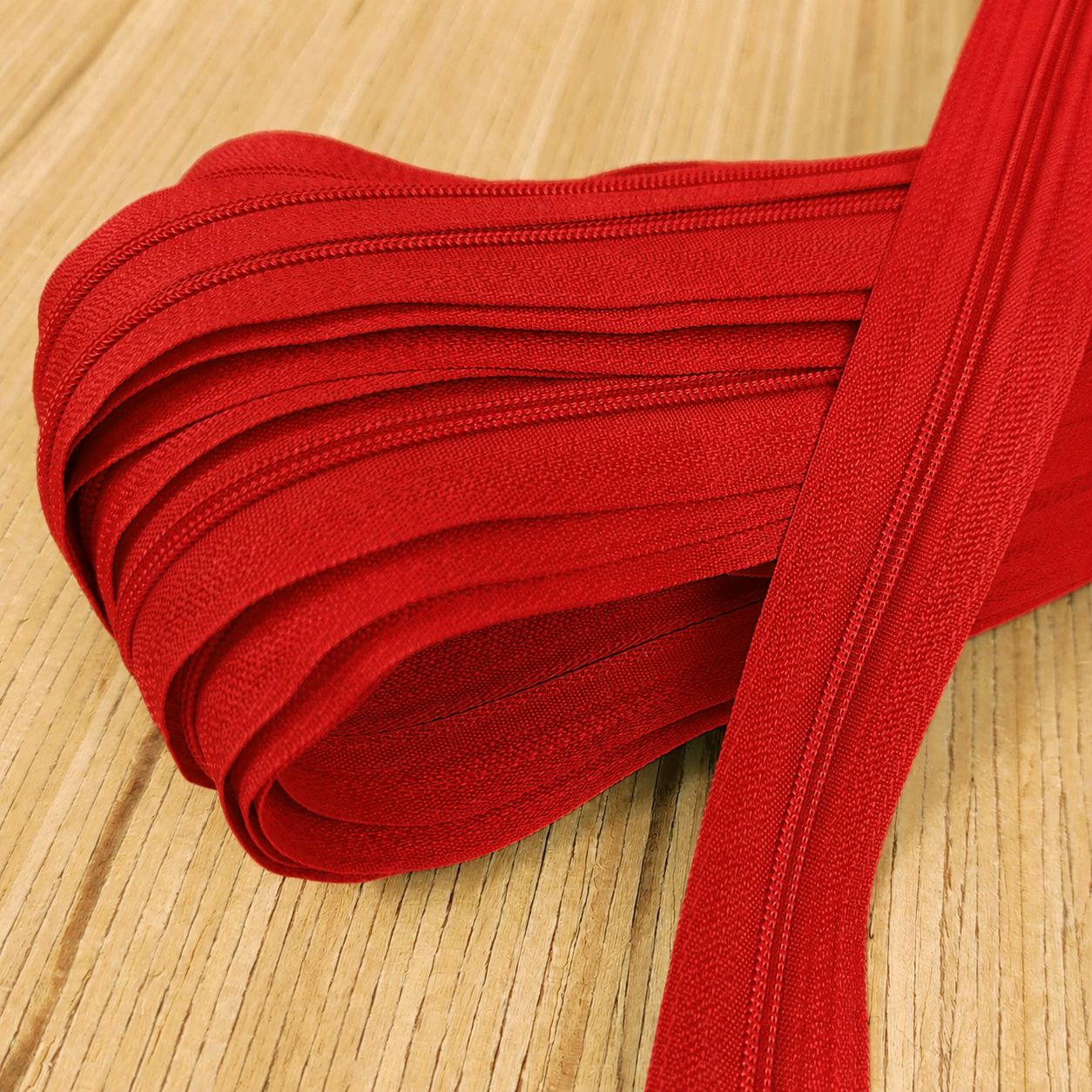 Spiralreißverschluss endlos 3mm (ohne Zipper) - rot 148 – Bild 1