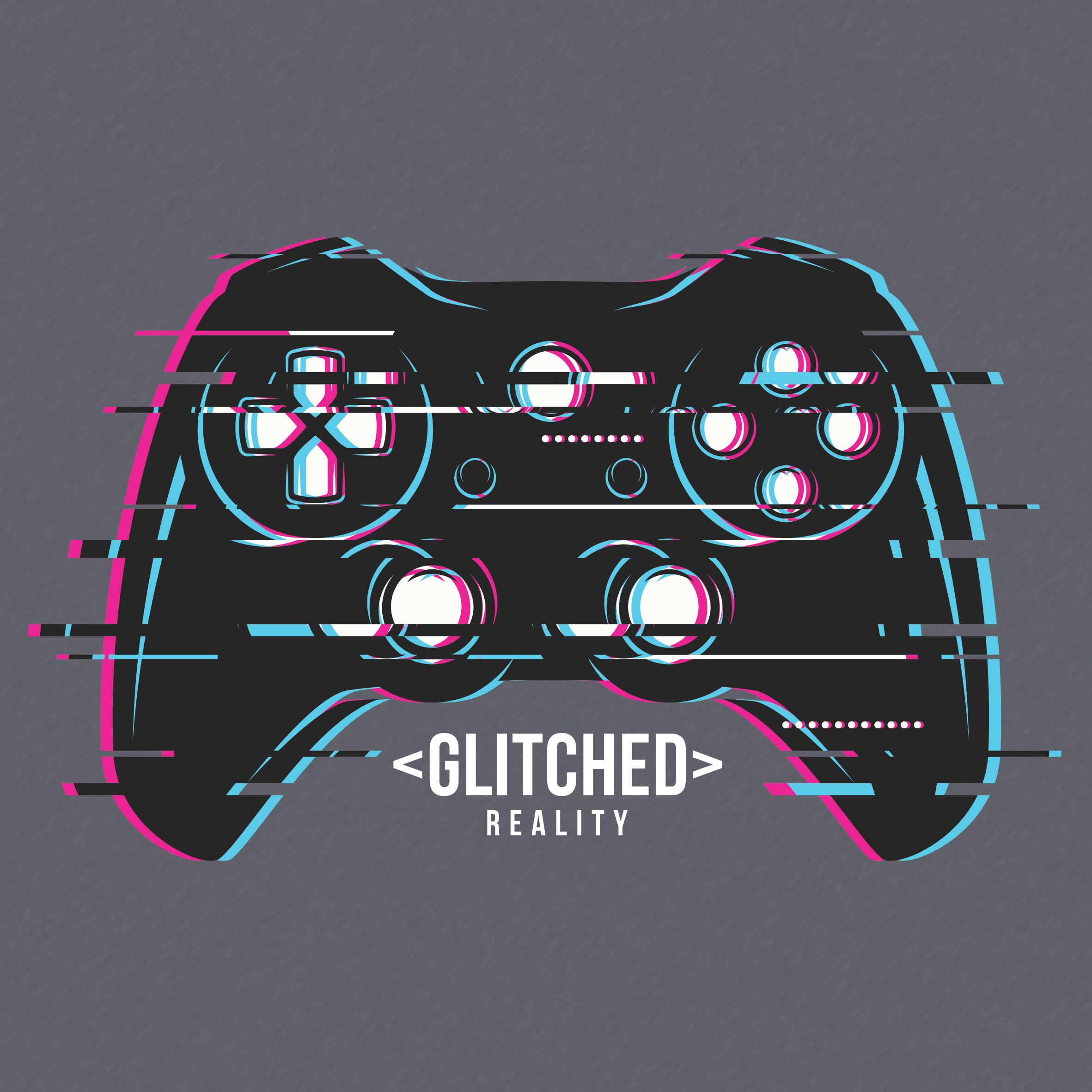 DTF Bügelbild - Glitched Reality (ca. 19 x 11,5cm) – Bild 1