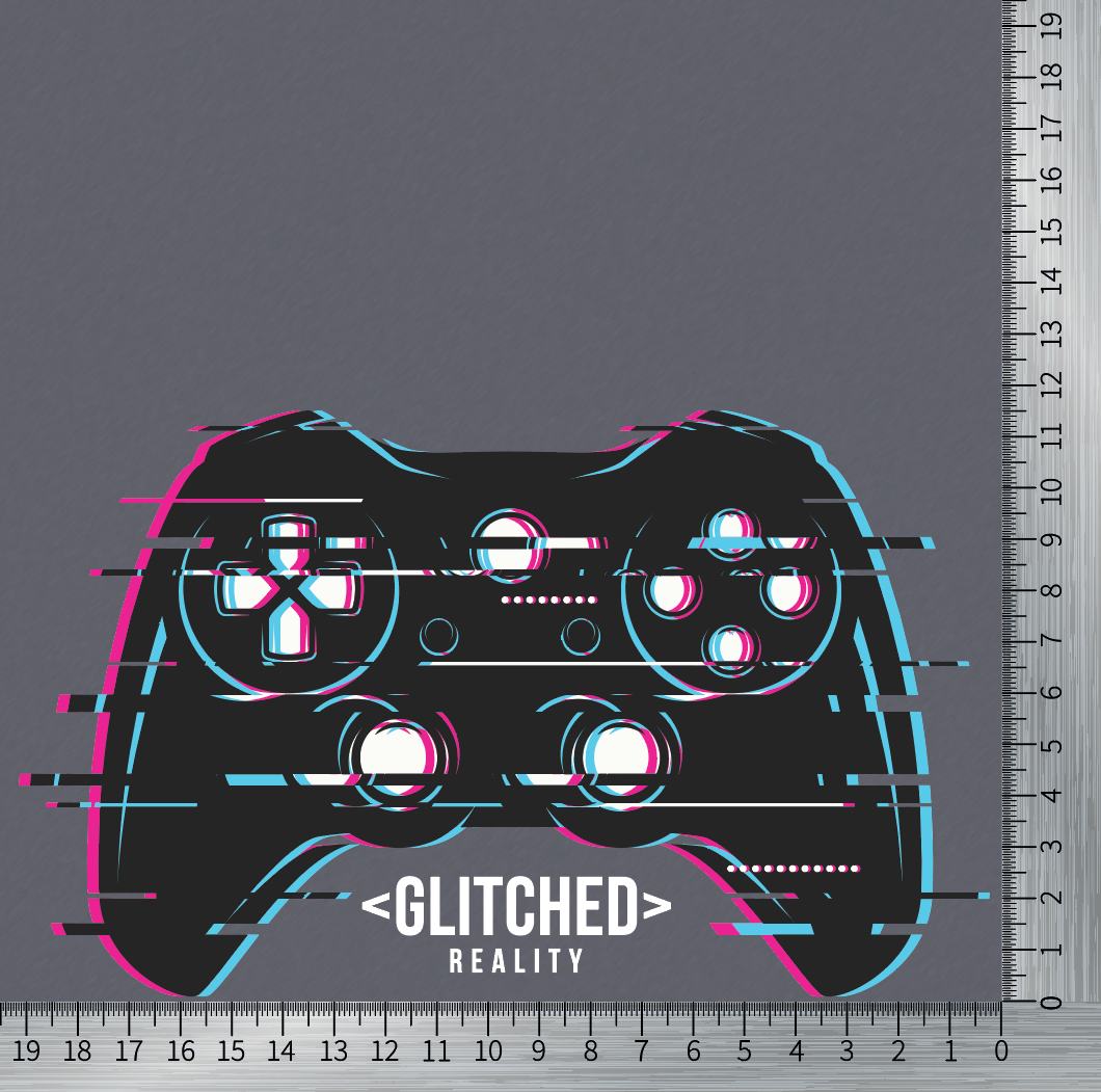 DTF Bügelbild - Glitched Reality (ca. 19 x 11,5cm) – Bild 2