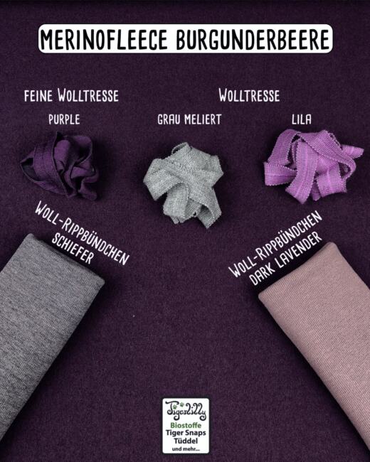 Bio Merinofleece - Burgunderbeere