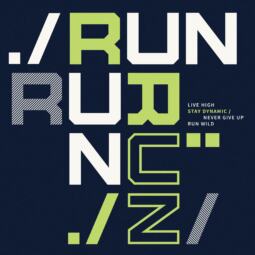 DTF Bügelbild - RUN RUN RUN (ca. 25 x 24,5cm)